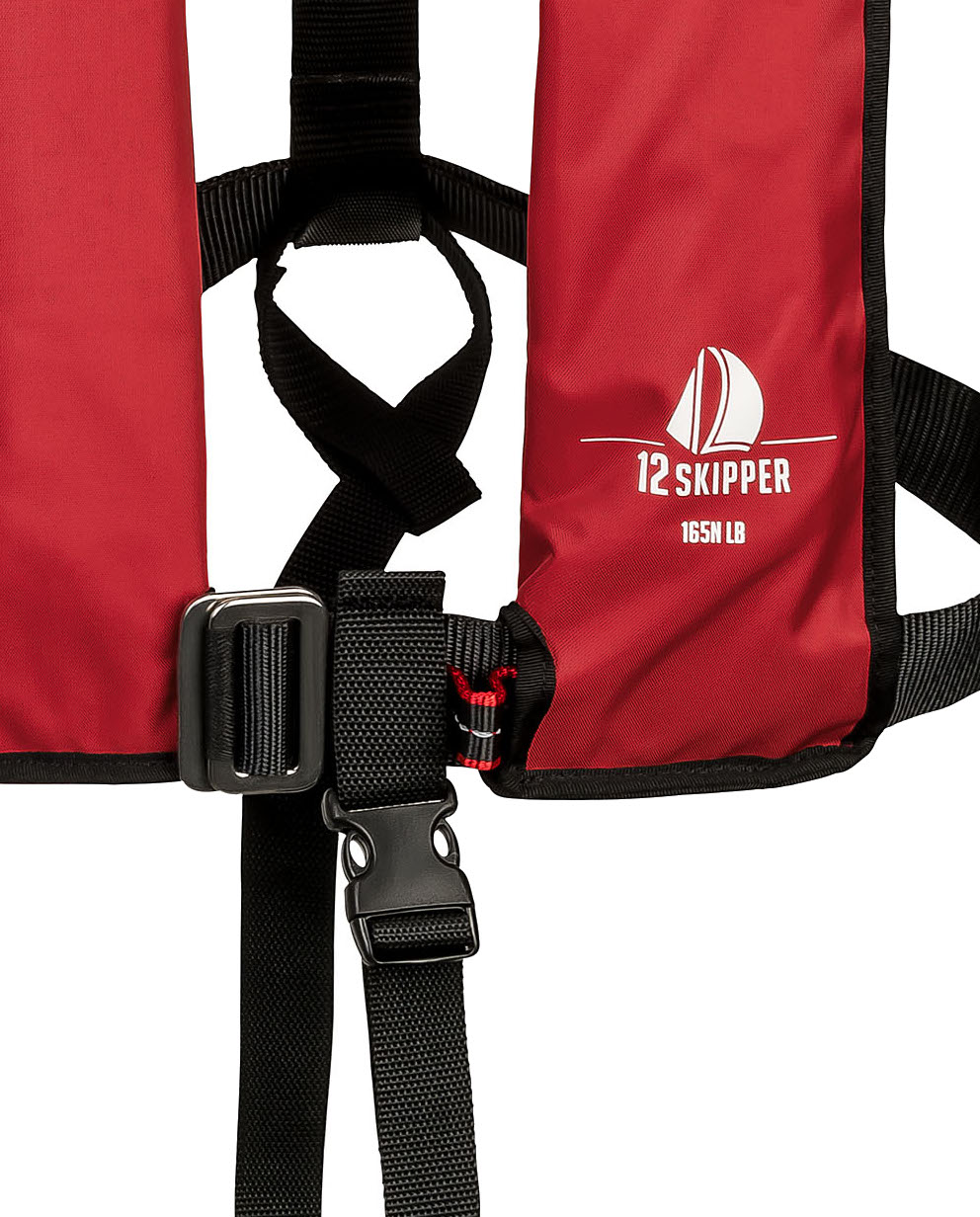 12skipper Automatik-Rettungsweste 165N ISO mit Harness, rot